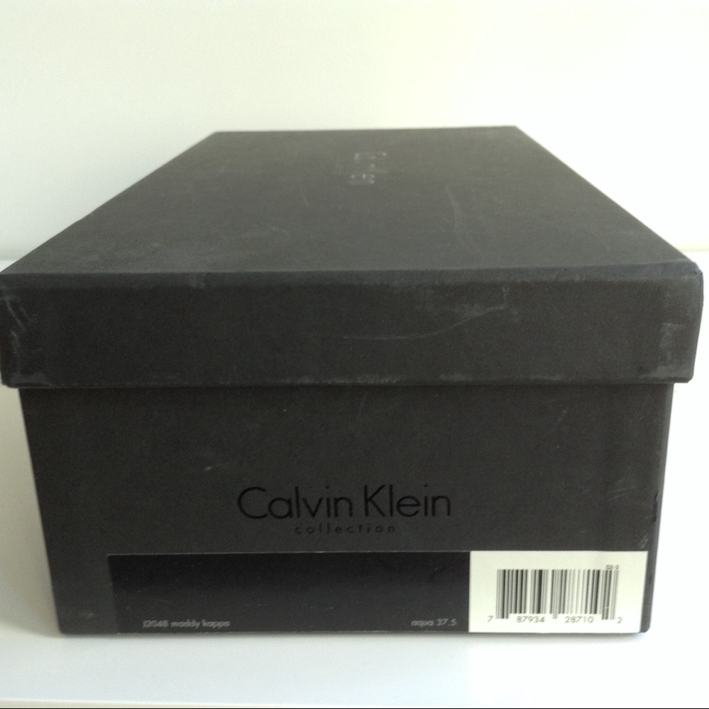 NWT Calvin Klein Collection turquoise loafers - Picture 5 of 5